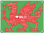 Mini Metal Sign-I Love Wales