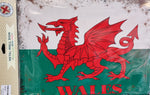 Mini Metal Sign-Wales Flag Distressed