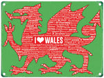 Large Metal Sign-I Love Wales