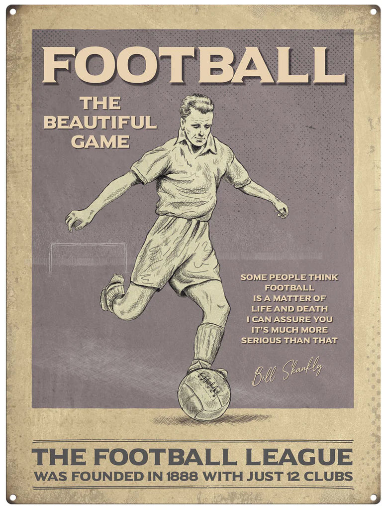 Mini Metal Sign-Football-The Football League- Male – Macey Sports