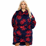Sherpa Welsh Dragon Adults Oversized Hoody Blanket