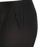 Girls Senior Slim Cut Trousers-Black
