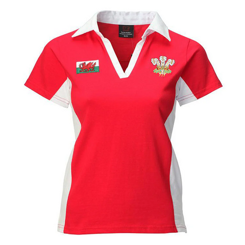 Ladies Short Sleeve Wales Contrast Rugby Jersey