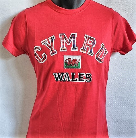 Ladies Wales Applique T Shirt