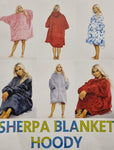 Sherpa Oversized Fleece Hoody Blanket