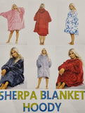 Sherpa Oversized Fleece Hoody Blanket