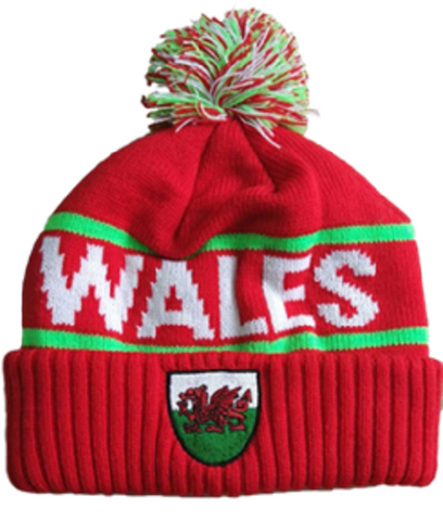 Wales Rugby Shield Bobble Hat